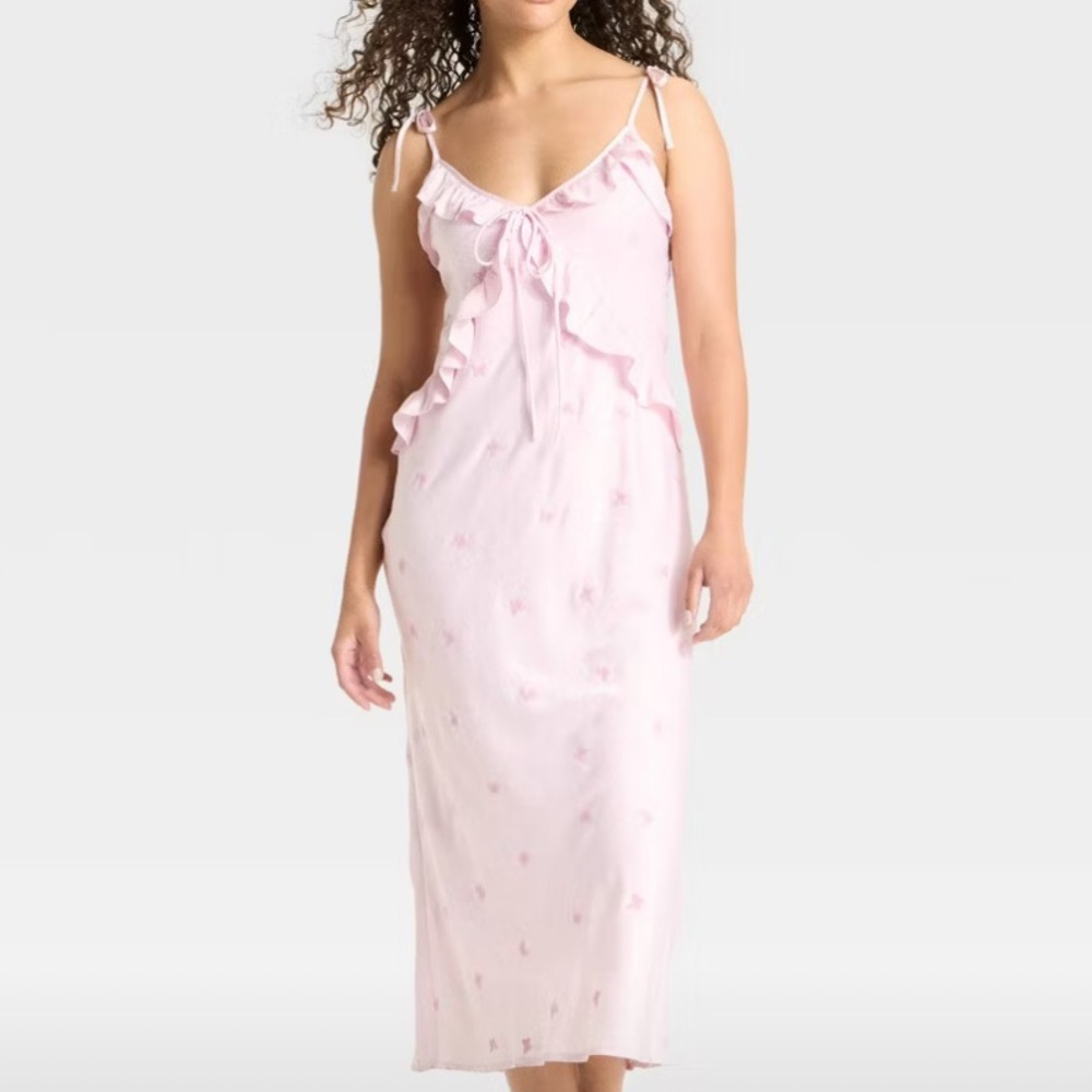 Wild Fable Light Pink Ruffle Maxi Skirt